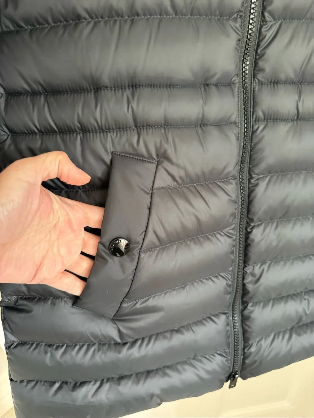 Coach Black Quilted Puffer Jacket with Faux Fur Trim